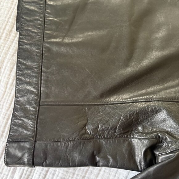 90's Vintage Banana Republic Black Leather Jacket Perfect Condition - Small - Picture 5 of 8